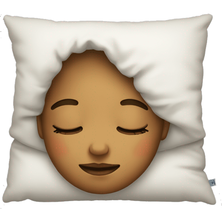 dreaming girl with her eyes closed on a pillow emoji