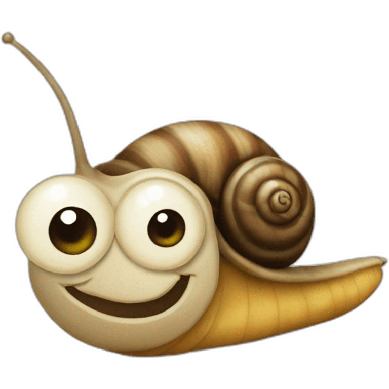 old snail with beard emoji