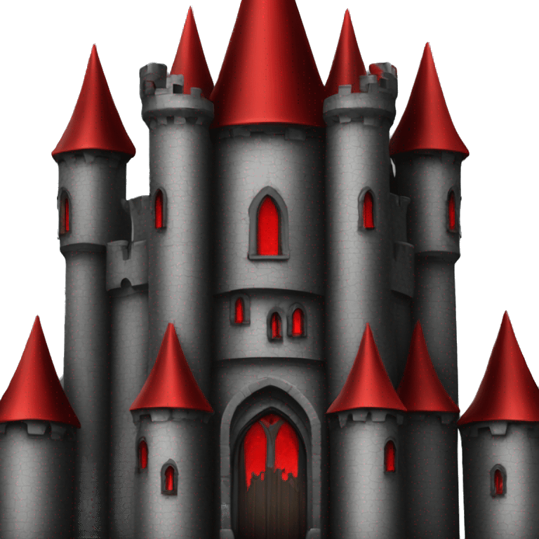 Black and red gothic castle emoji