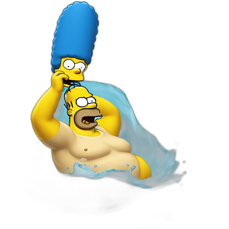 Homer simpson faisant de la plongée emoji