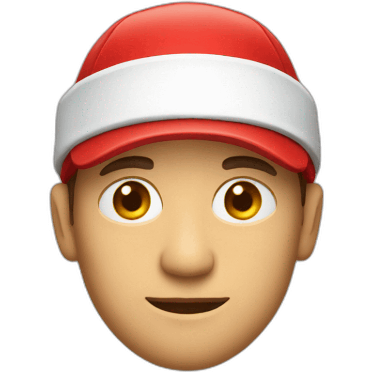 man with red hat emoji