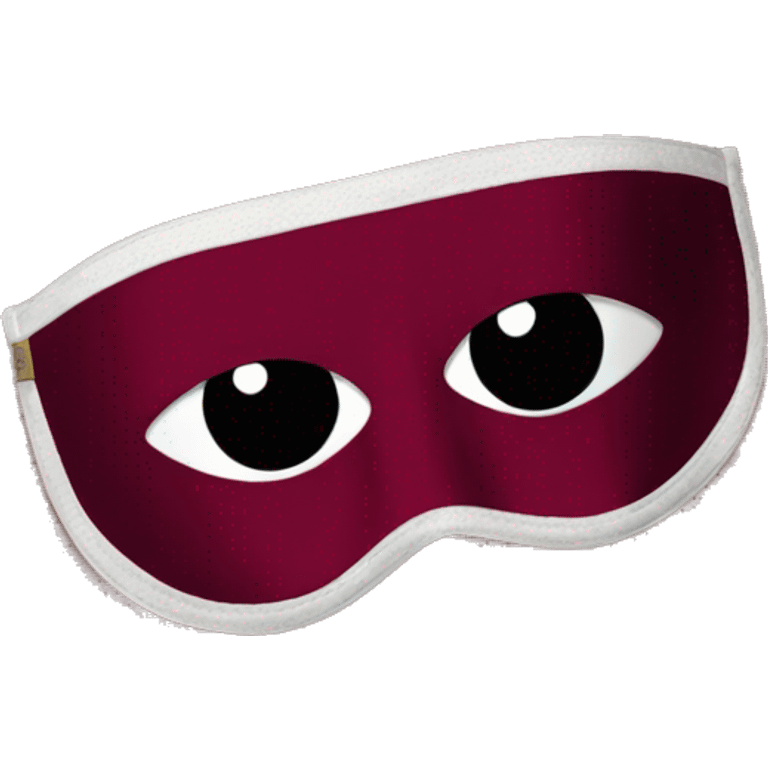 Bordeaux red silk eye mask emoji