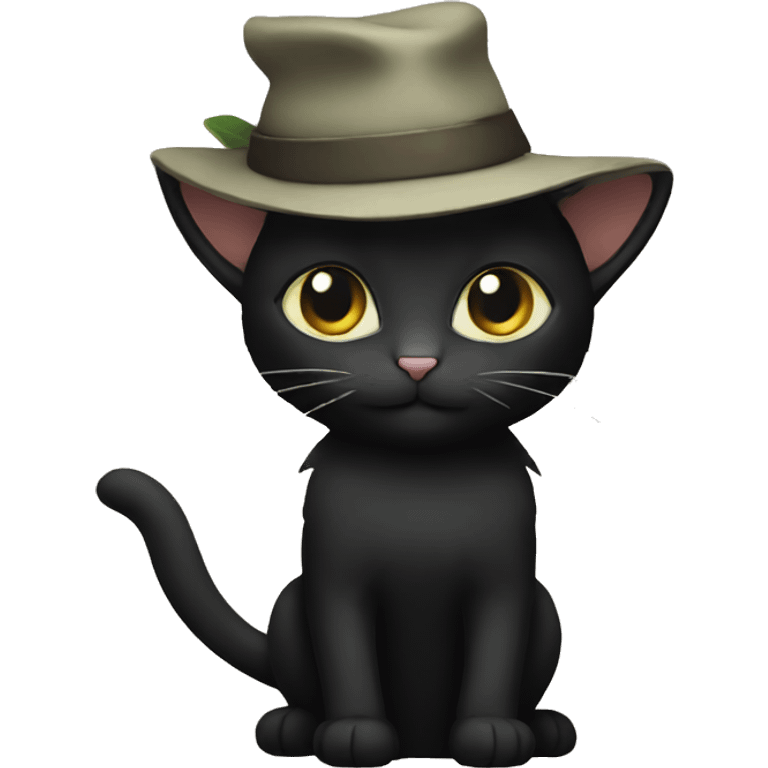 Black cat Sage emoji