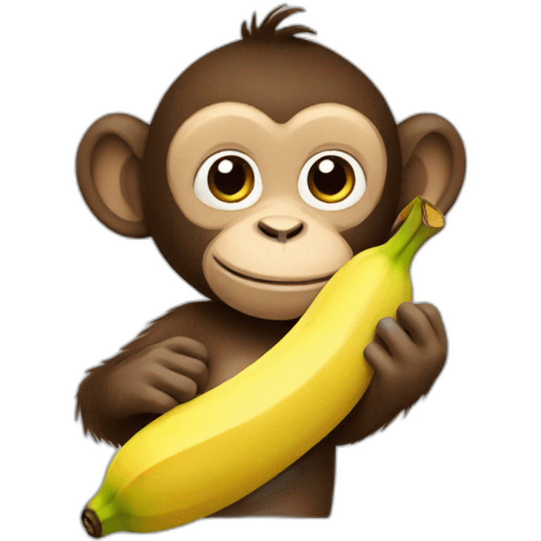 Monkey with a banana emoji