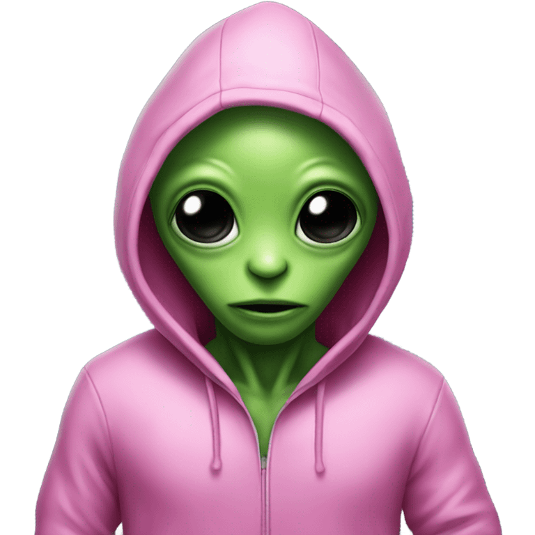 alien wearing pink onesie emoji