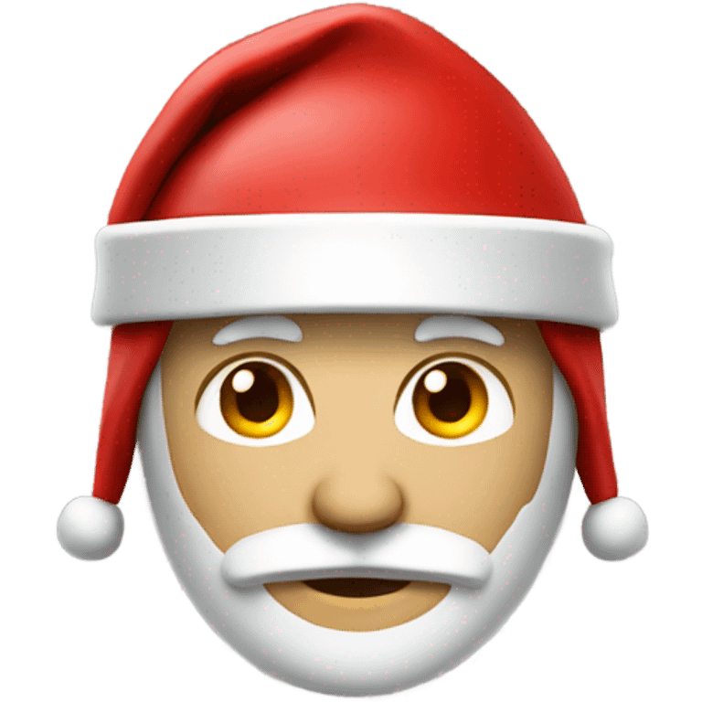 white spartan male wearing red santa hat emoji