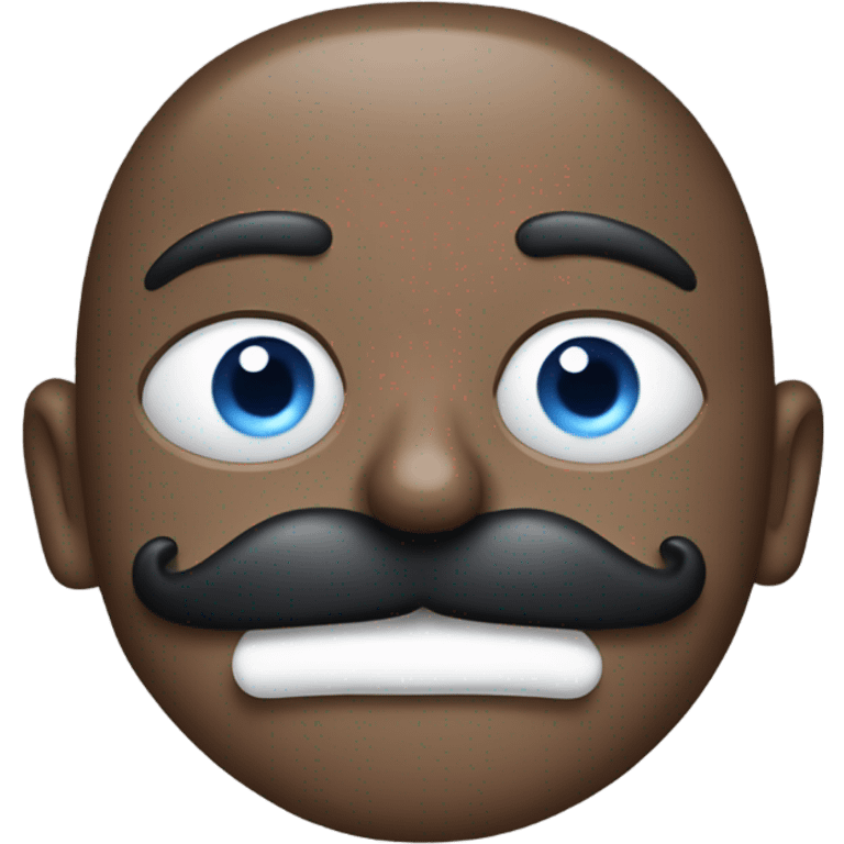 Moustache, yeux bleus emoji