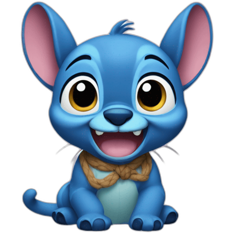 Stitch Disney avec un chat emoji