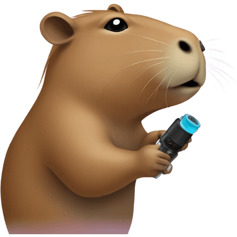 Capybara smoking vape emoji