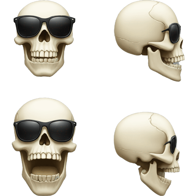 Skull wearing sunglasses  emoji