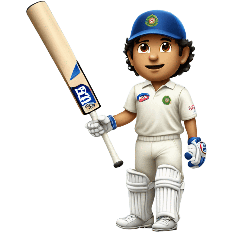 Sachin-Tendulkar with bat emoji