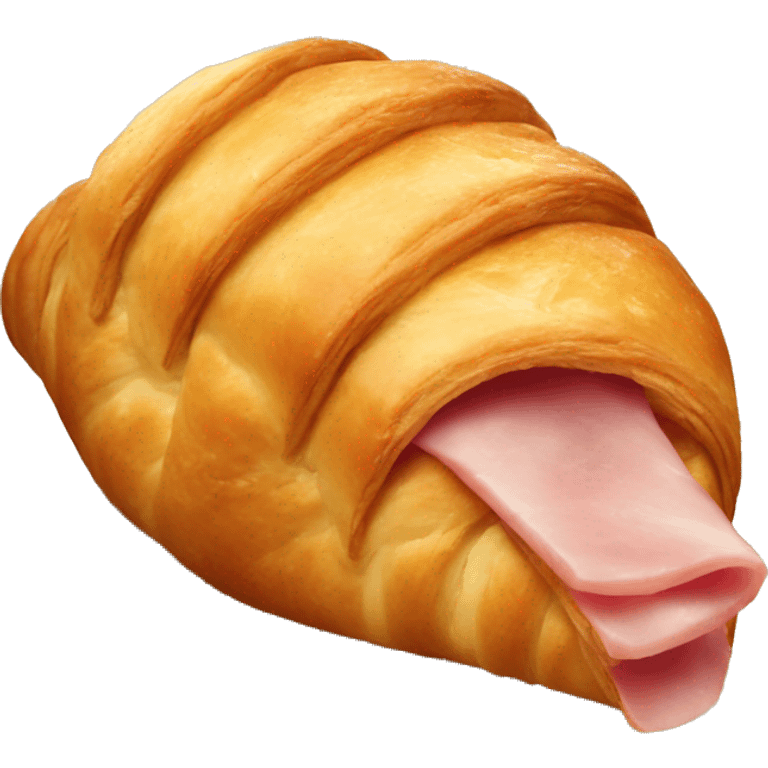 Ham and cheese croissant emoji