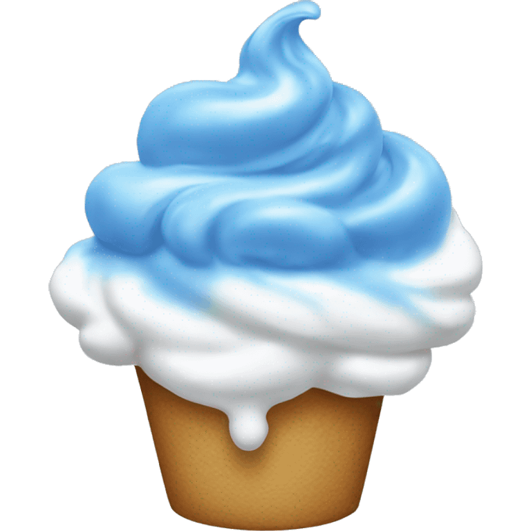 Blue whipped cream emoji