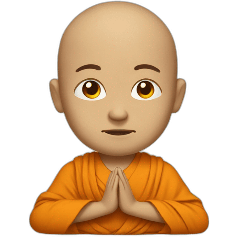 Meditation monk emoji