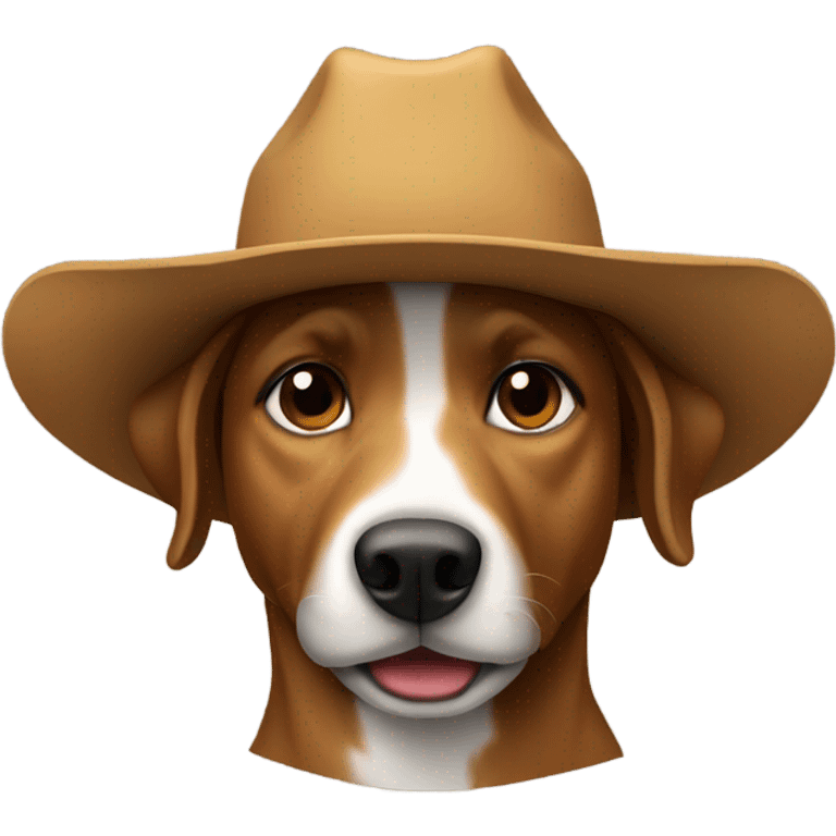 Dog with a cowboy hat emoji