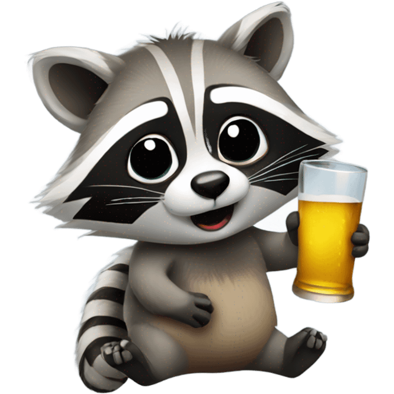 Drunk raccoon  emoji