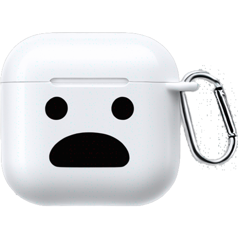 regular , all white airpod pro case , no face, just the blank airpod pro case emoji