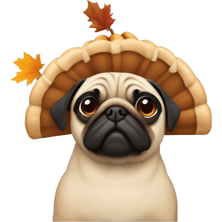 Thanksgiving pug emoji