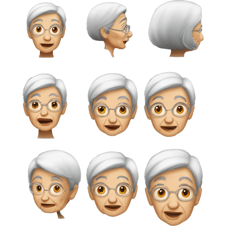 Old woman sounds like dinosaure emoji