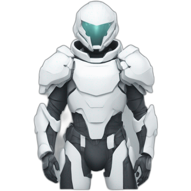 futuristic white Phantom squad Infiltration armored breastplate arms emoji