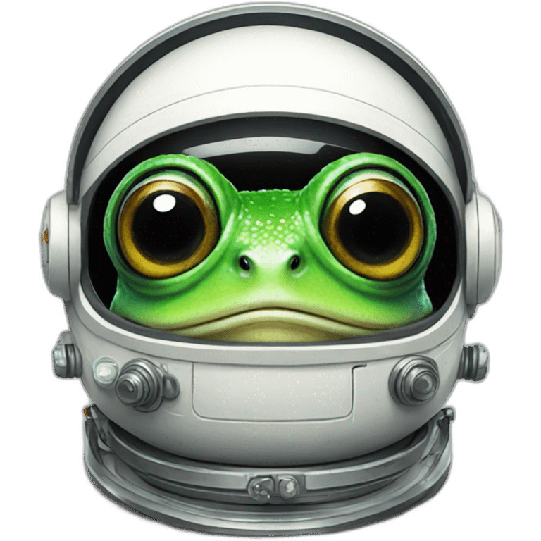 A astronaut frog emoji