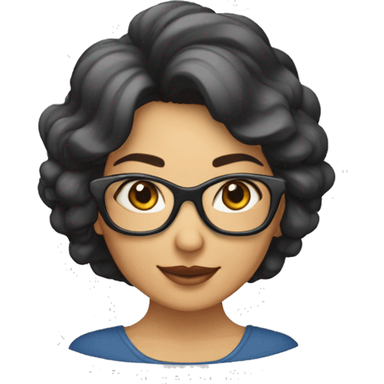 Maestra, morena con gafas emoji