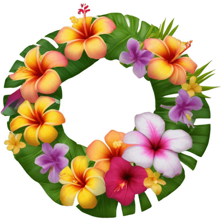 hawaiian flower crown emoji