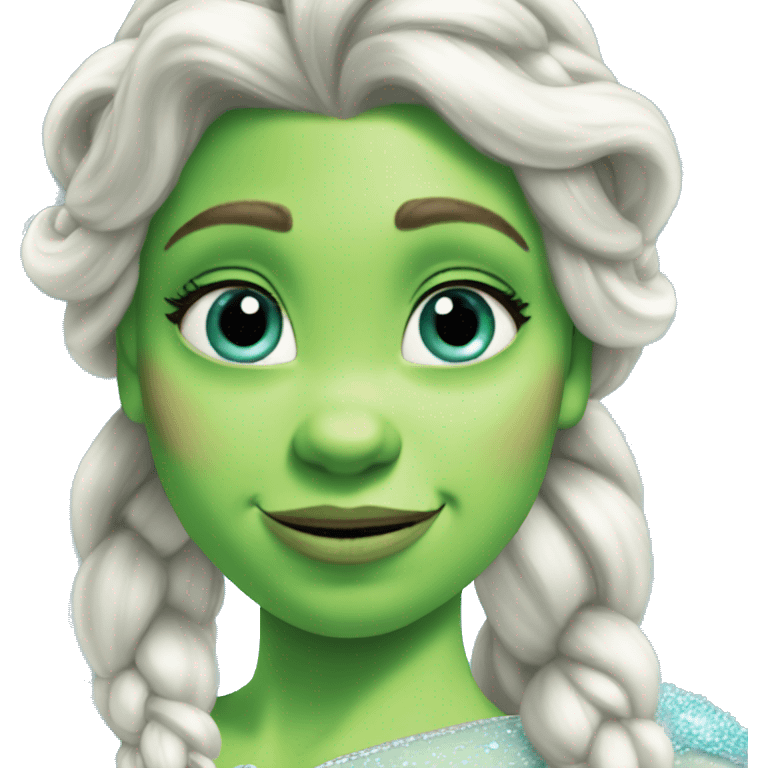 Shrek as elsa emoji