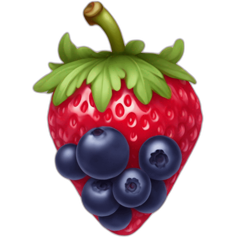 Fraise framboise myrtille emoji