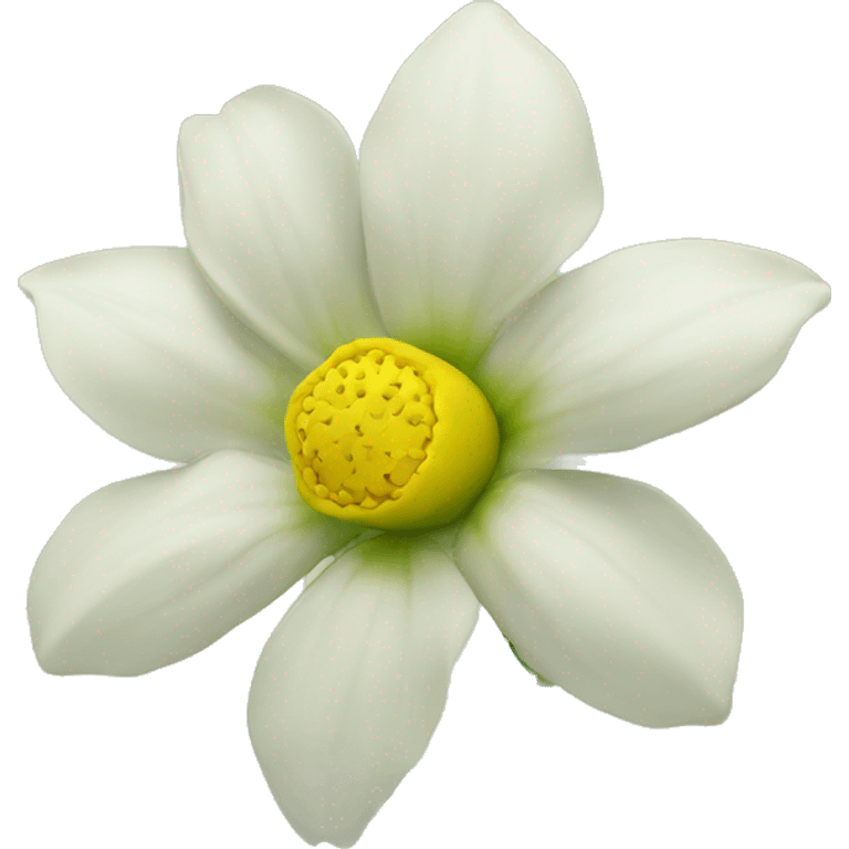 Yellow flower with green sepals inside  emoji