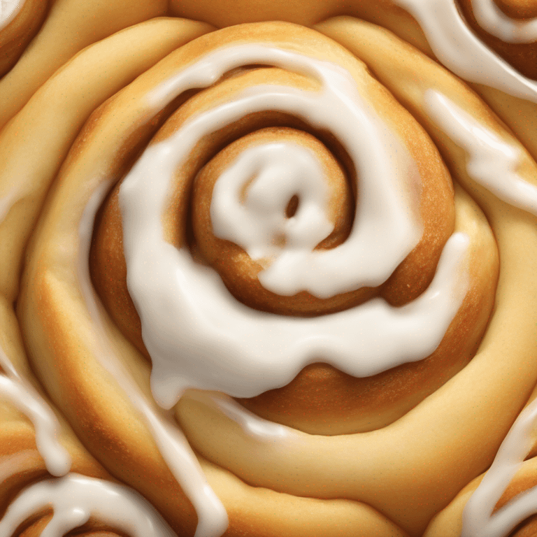 Cinnamon roll with icing emoji