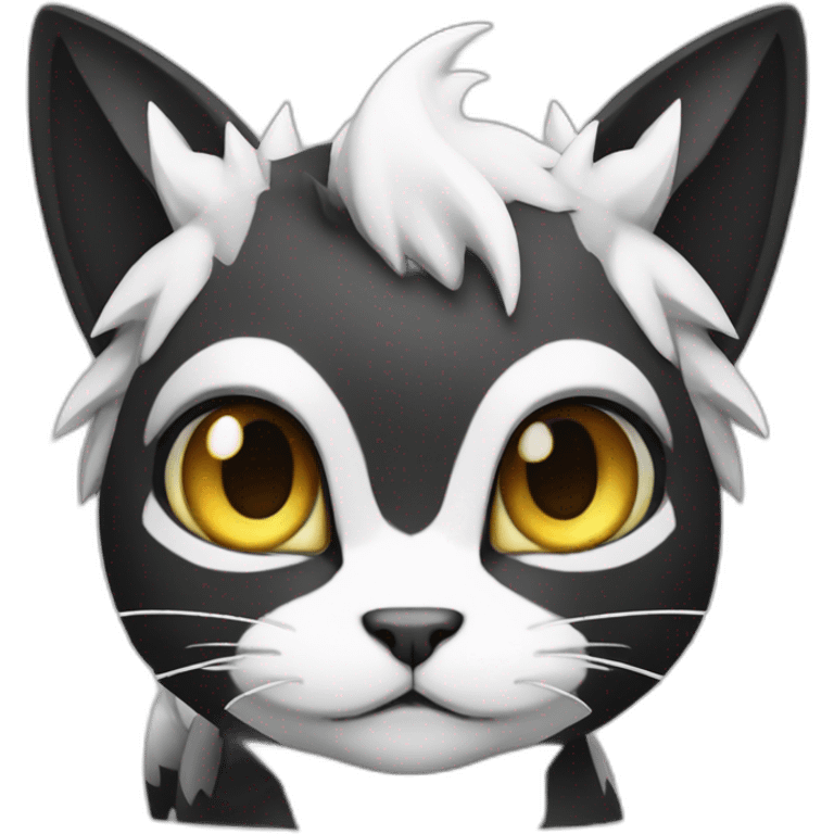 Sitting-Black-and-White-cat-dragon-type-pokemon emoji