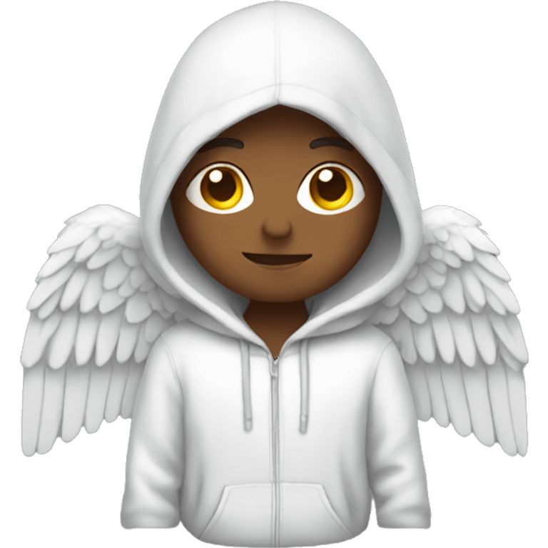 Angel wearing a hoodie emoji