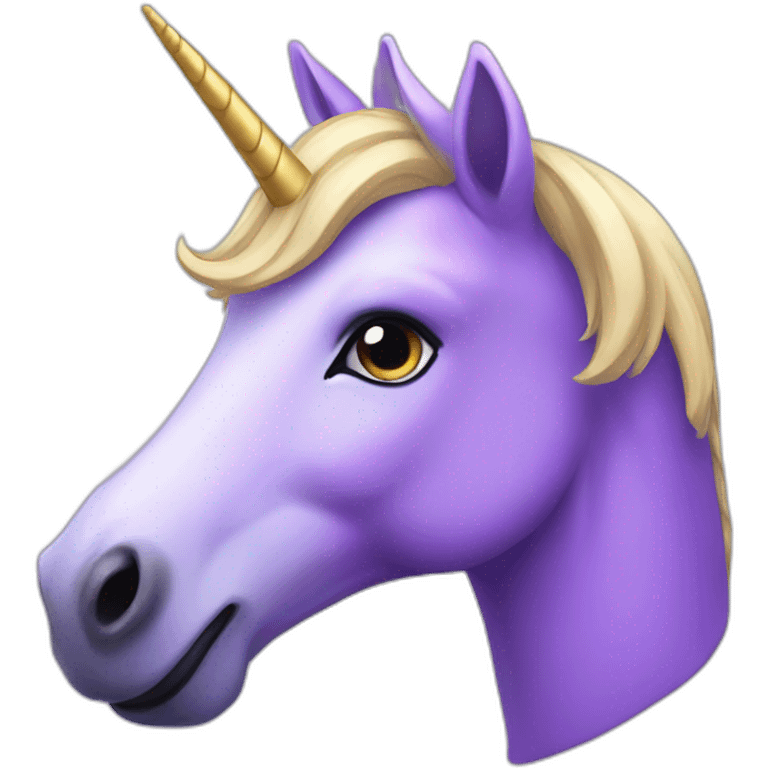 Purple unicorn emoji