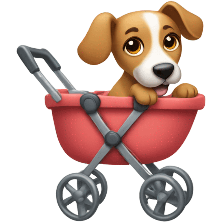 dog in a stroller emoji