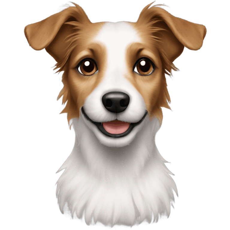 Cute long haired jack russel  emoji