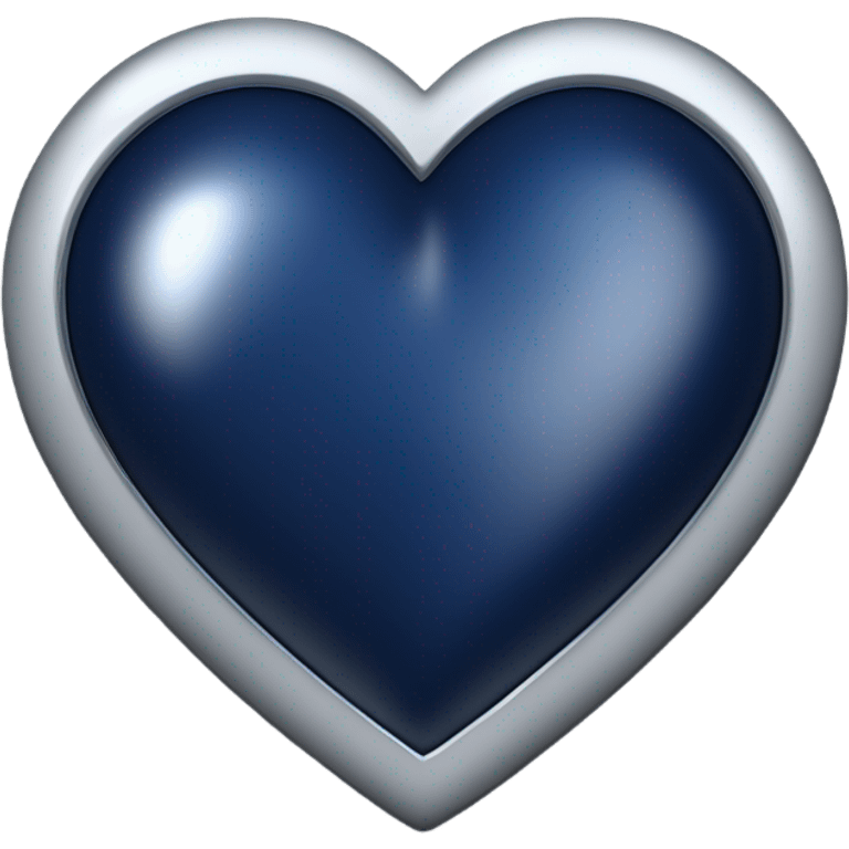 Midnight blue silver heart  emoji