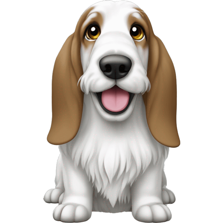 a white grand basset griffon vendéen  emoji