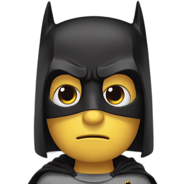 batman sad while giving exam emoji