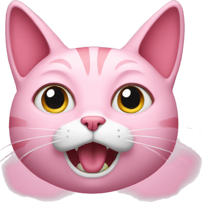 pink cat shocked emoji