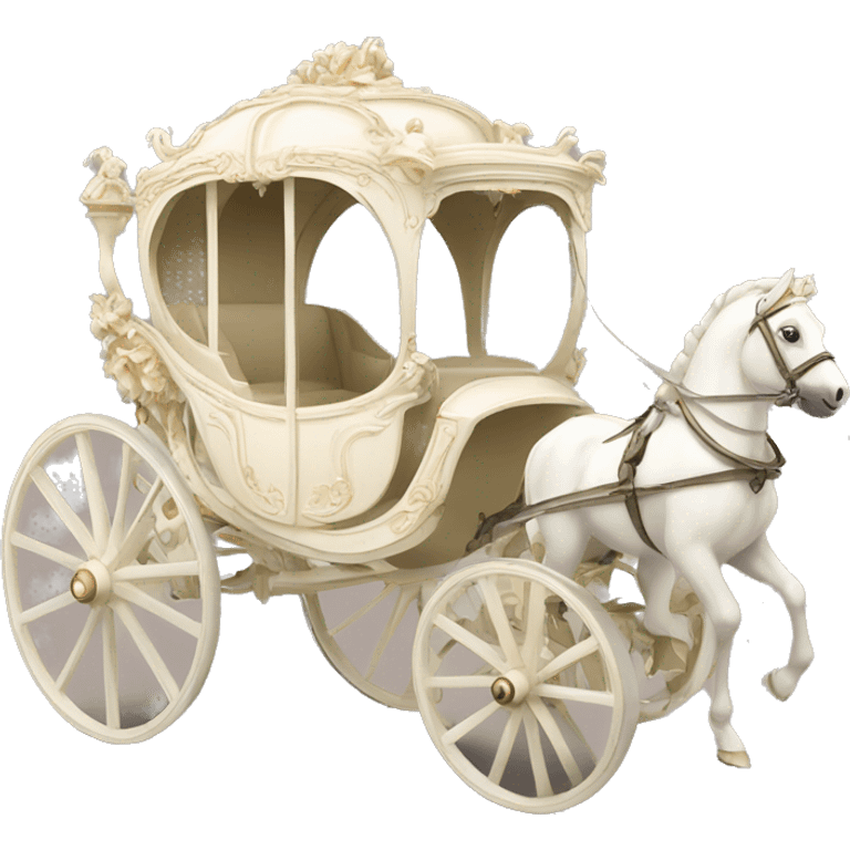 Rococo carriage pale ivory emoji