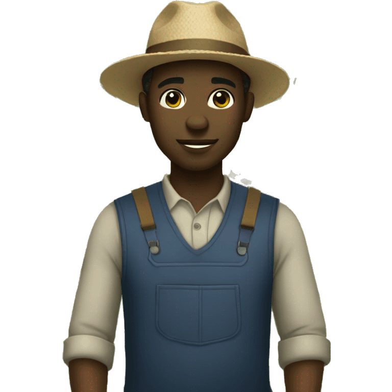 Black person in a farm emoji