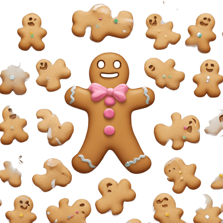 Pastel gingerbread man emoji