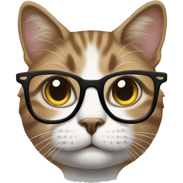 Cat wearing a glasses  emoji