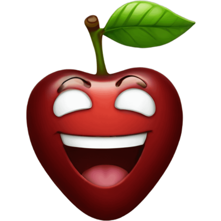 Cherries smiling  emoji