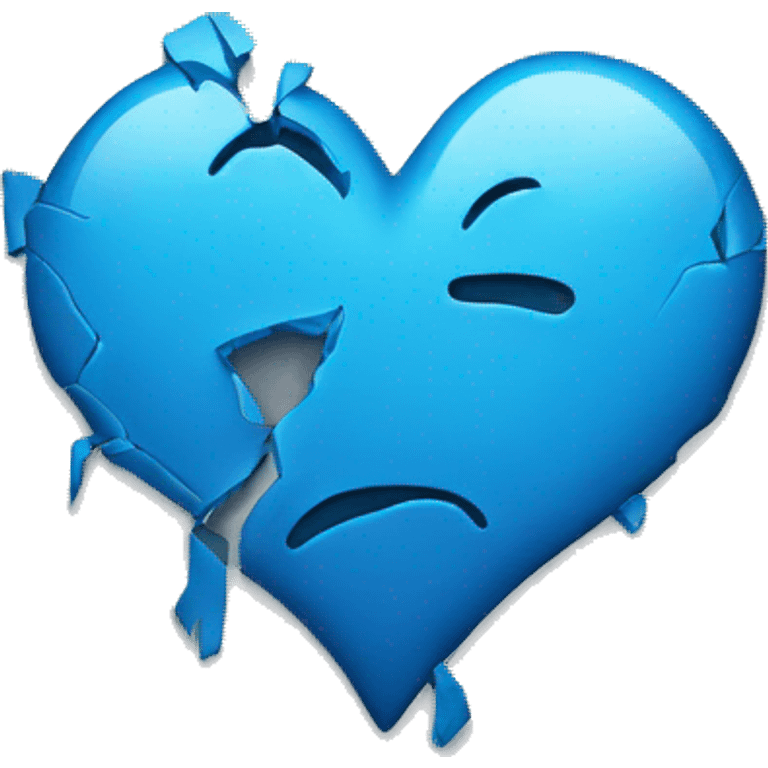 broken blue heart emoji