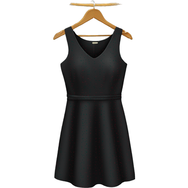 black dress on hanger emoji