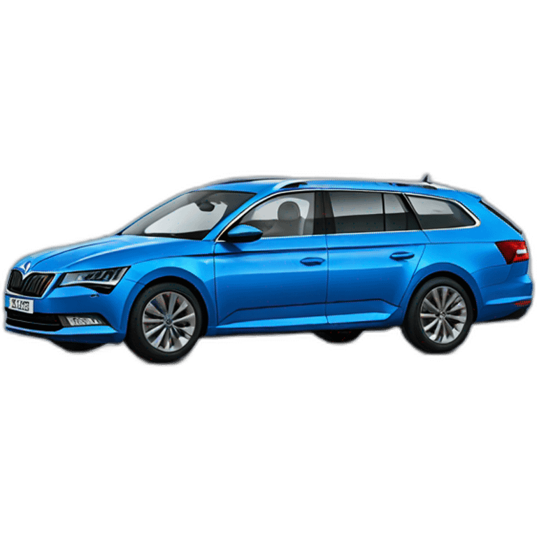 blue skoda superb combi emoji