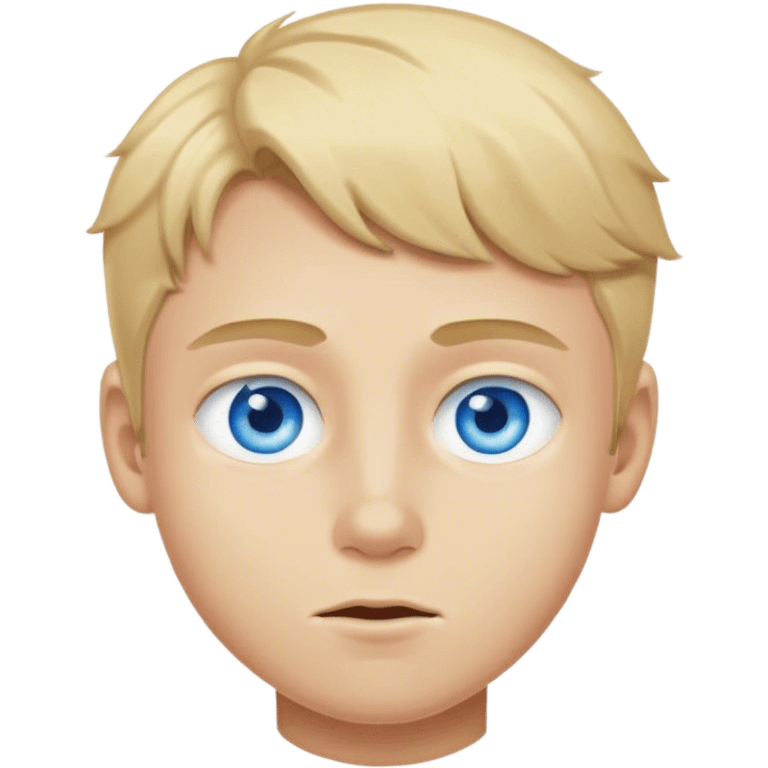 Dirty blonde boy with blue eyes emoji