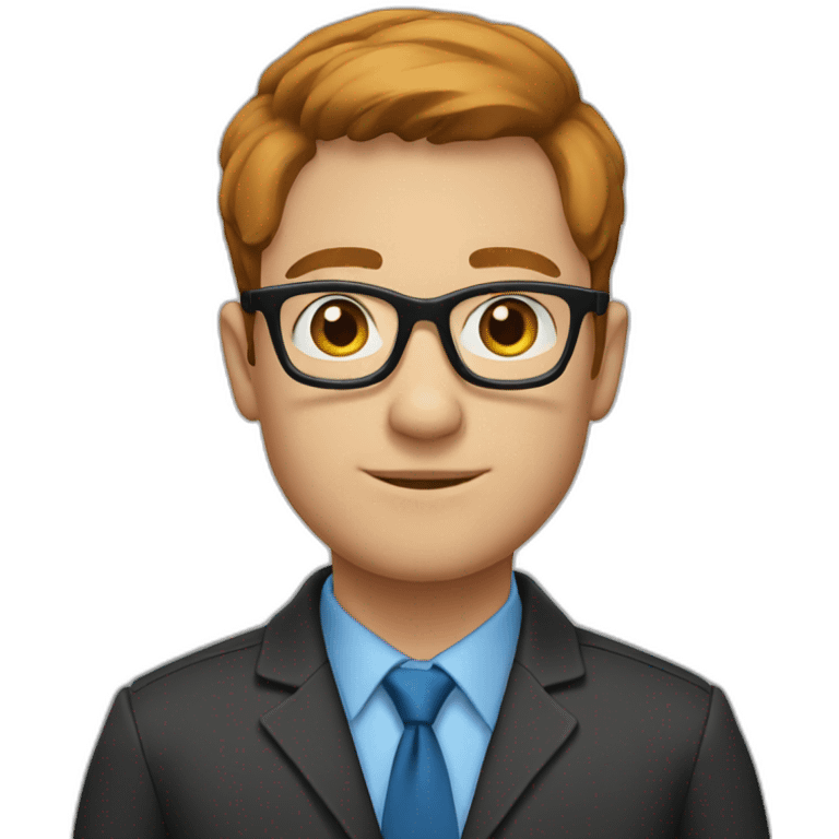 Men-with-black-glasses-blue-eyes-and-short-chestnut-hair emoji